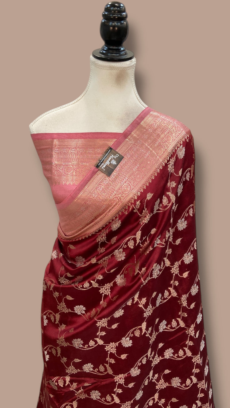 Pure Mango Silk Banarasi Handloom Saree - The Handlooms
