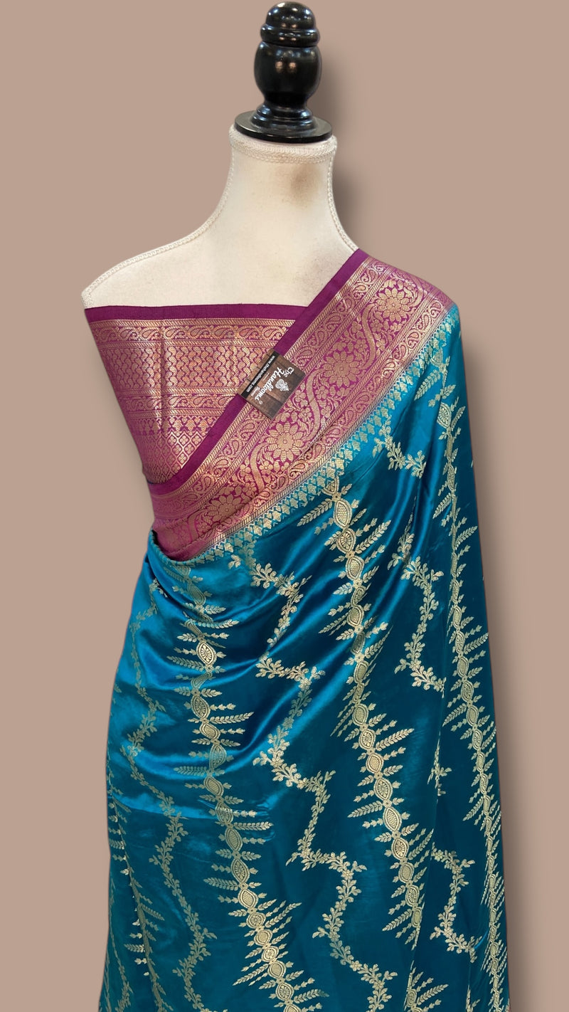 Pure Dupion Silk Banarasi Saree - The Handlooms