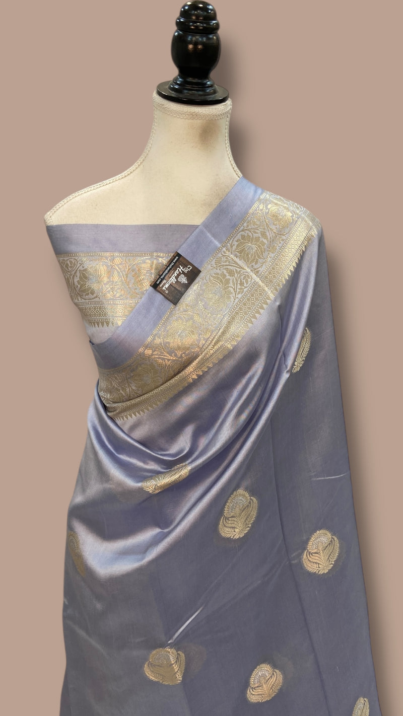 Pure Mango Silk Banarasi Handlokom Saree