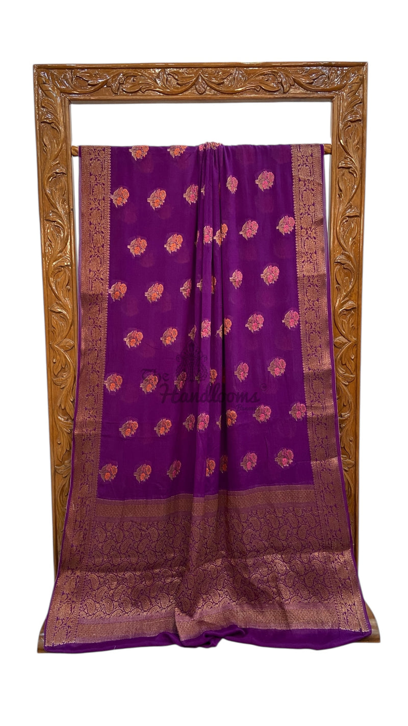 Pure Chiffon Khaddi Banarasi Saree