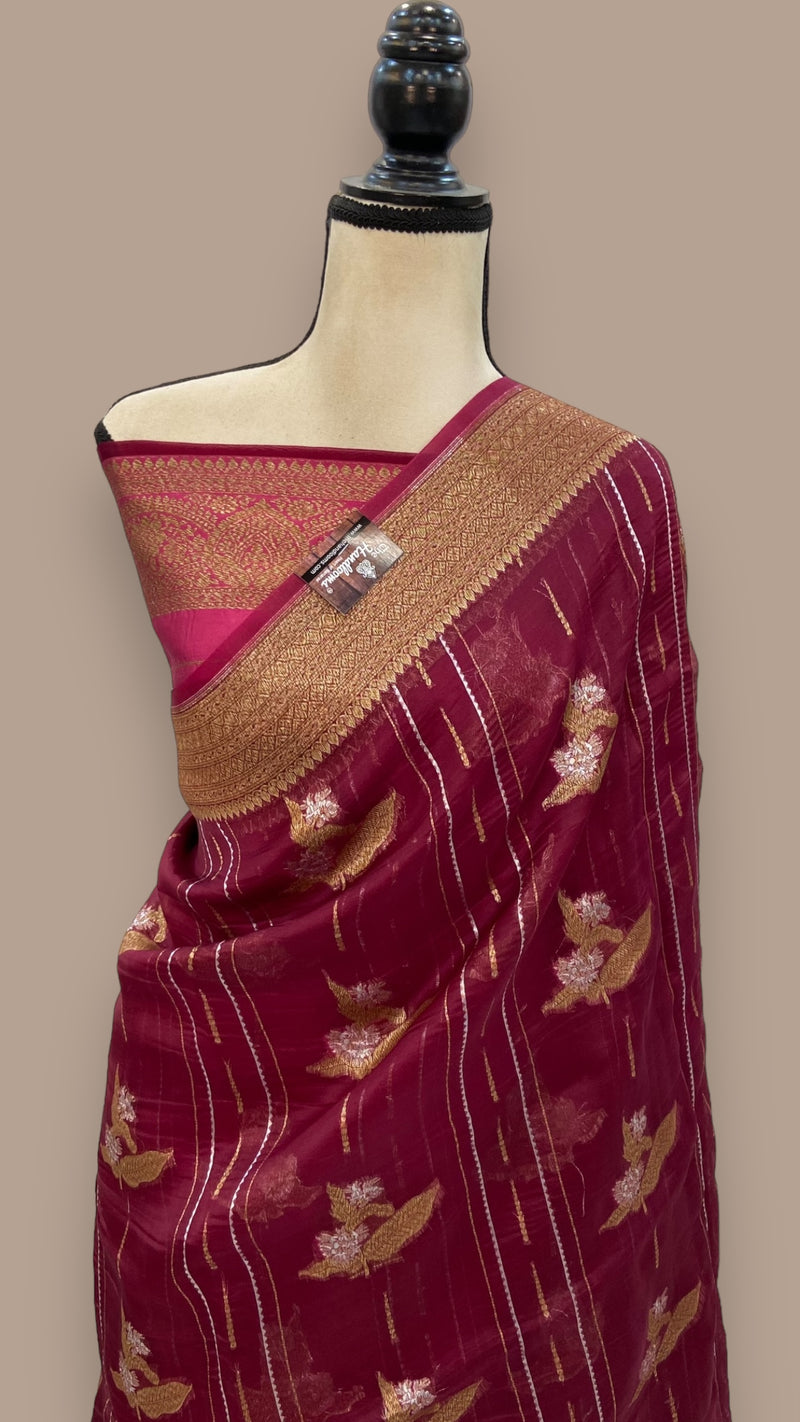 Pure Kora Handloom Banarasi Saree - The Handlooms