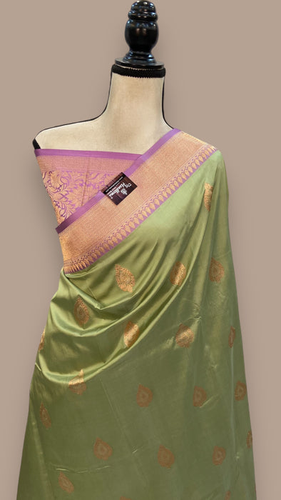 Pure Katan Silk Banarasi Handloom Saree - All over Kadua motifs