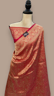 Pure Katan Silk Banarasi Handloom Saree - Tanchui Brocade - The Handlooms