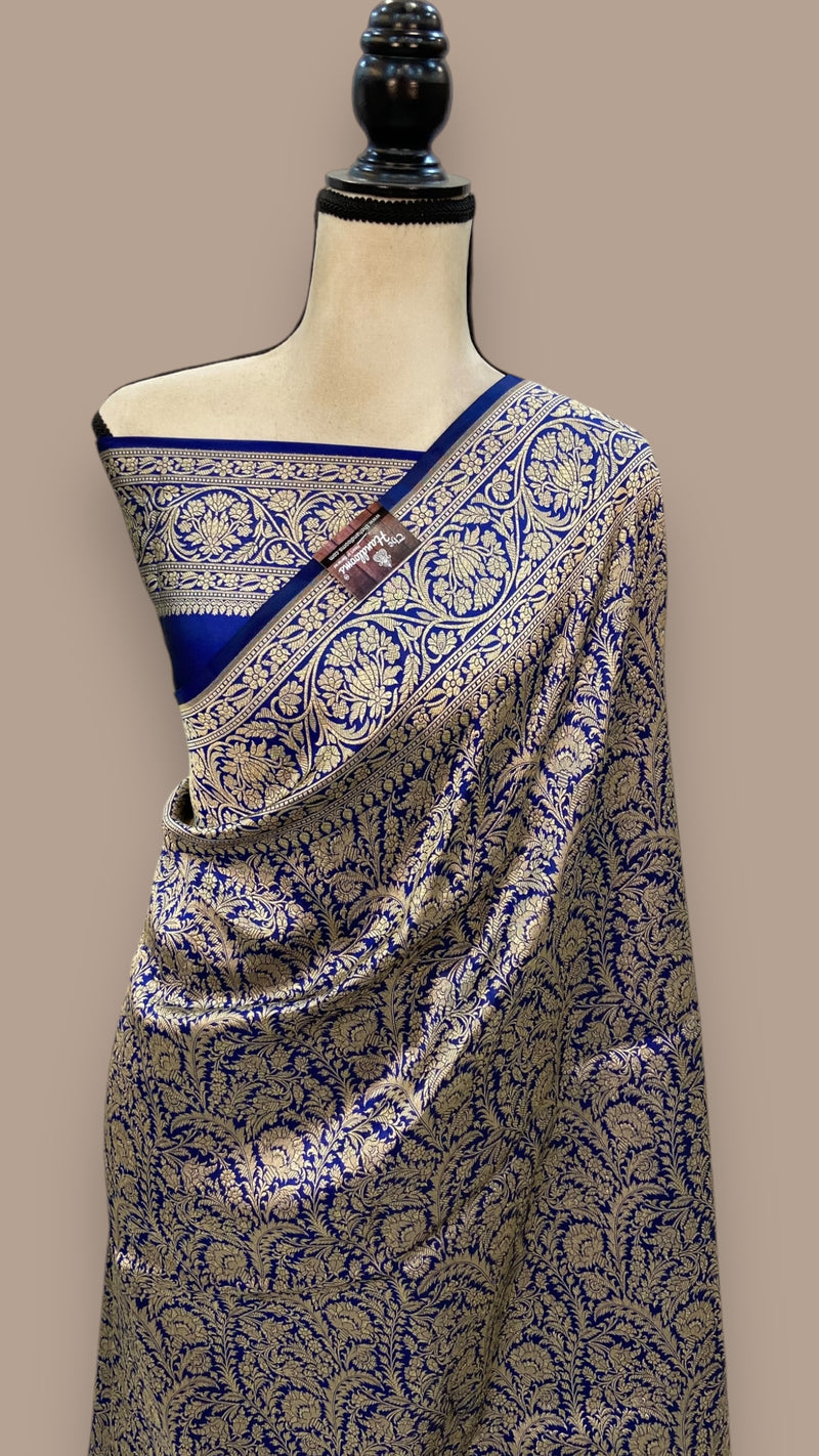 Pure Katan Silk Banarasi Handloom Saree - Tanchui Brocade - The Handlooms
