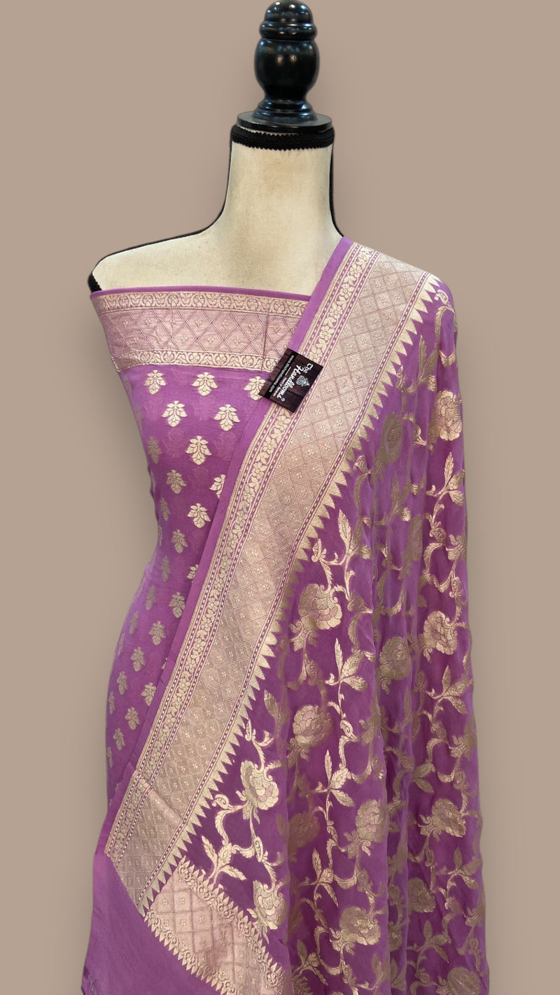Khaddi Georgette Banarasi Dress material - The Handlooms