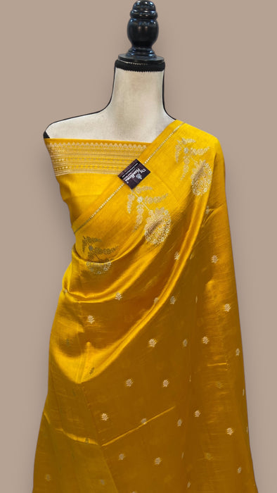 Pure Mango Silk Banarasi Handloom Saree