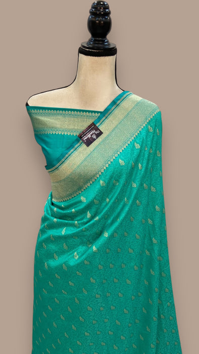 Pure Katan Silk Banarasi Handloom Saree - Tanchui Brocade With Meenakari