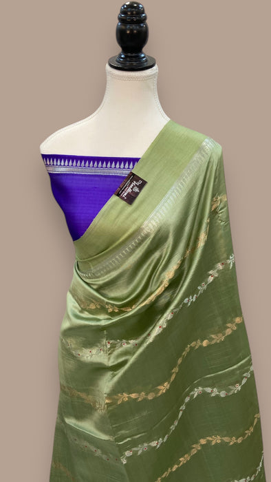 Pure Mango Silk Banarasi Handloom Saree