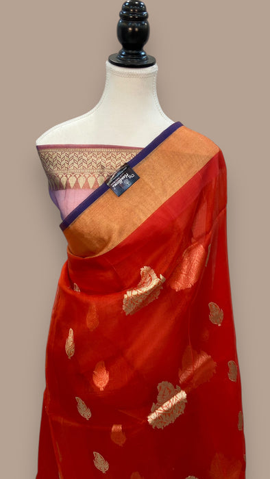 Pure Kora Handloom Banarasi Saree