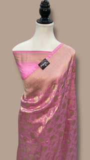 Pure Katan Silk Banarasi Handloom Saree - All over jaal work - The Handlooms