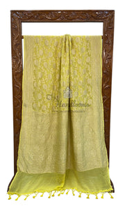 Khaddi Georgette Handloom Banarasi Saree - The Handlooms