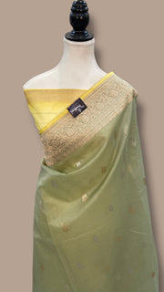 Pure Kora Handloom Banarasi All Over Kadua Motifs Saree - The Handlooms
