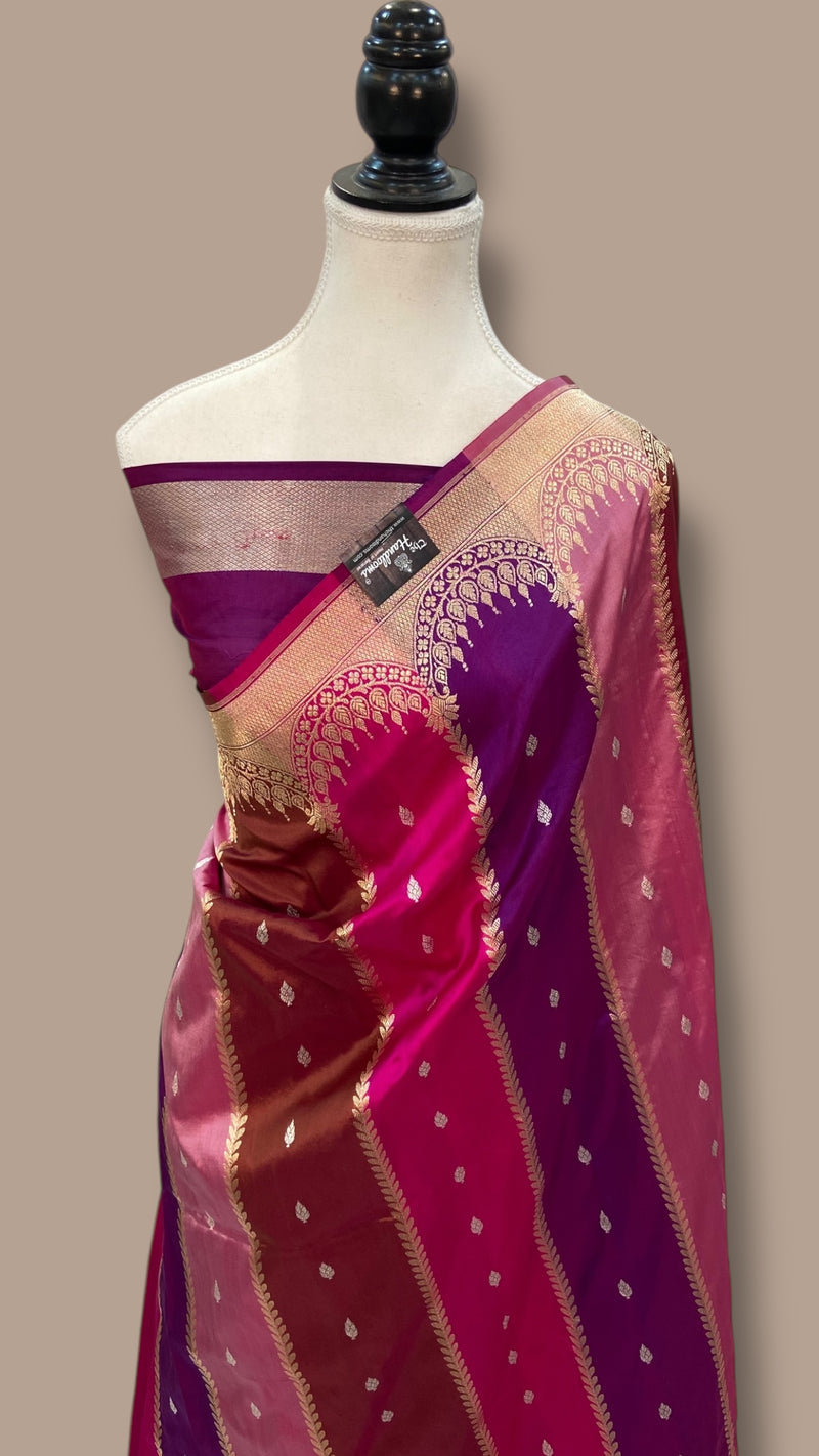Pure Katan Silk Banarasi Handloom Saree - Rangkat - The Handlooms