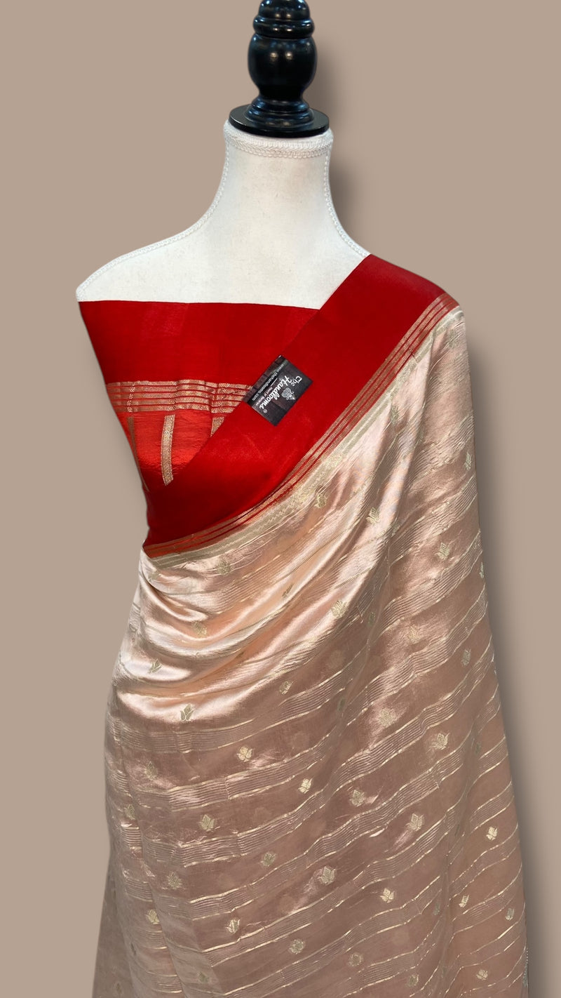 Pure Mango Silk Banarasi Handloom Saree - The Handlooms