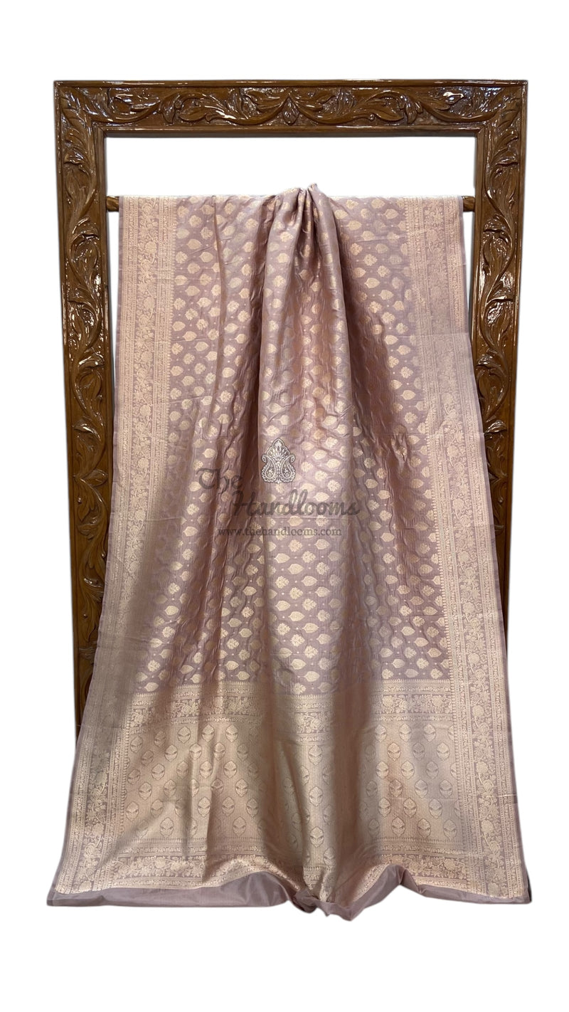 Pure Katan Silk Banarasi Handloom Saree - All over Jaal work - The Handlooms