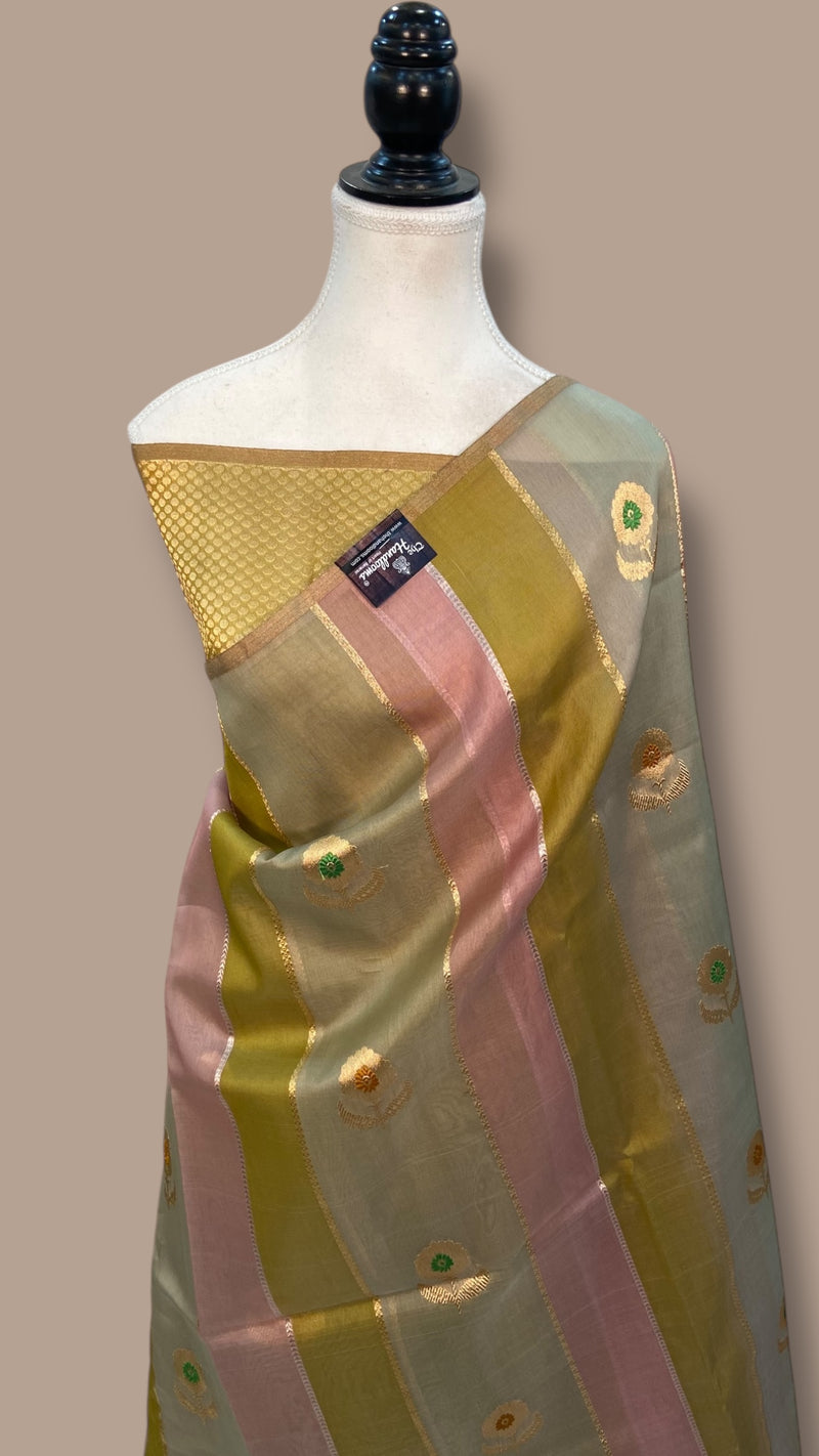 Pure Kora Handloom Banarasi Saree - The Handlooms