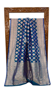 Pure Katan Silk Banarasi Handloom Saree - All over Jaal Work With Meenakari - The Handlooms