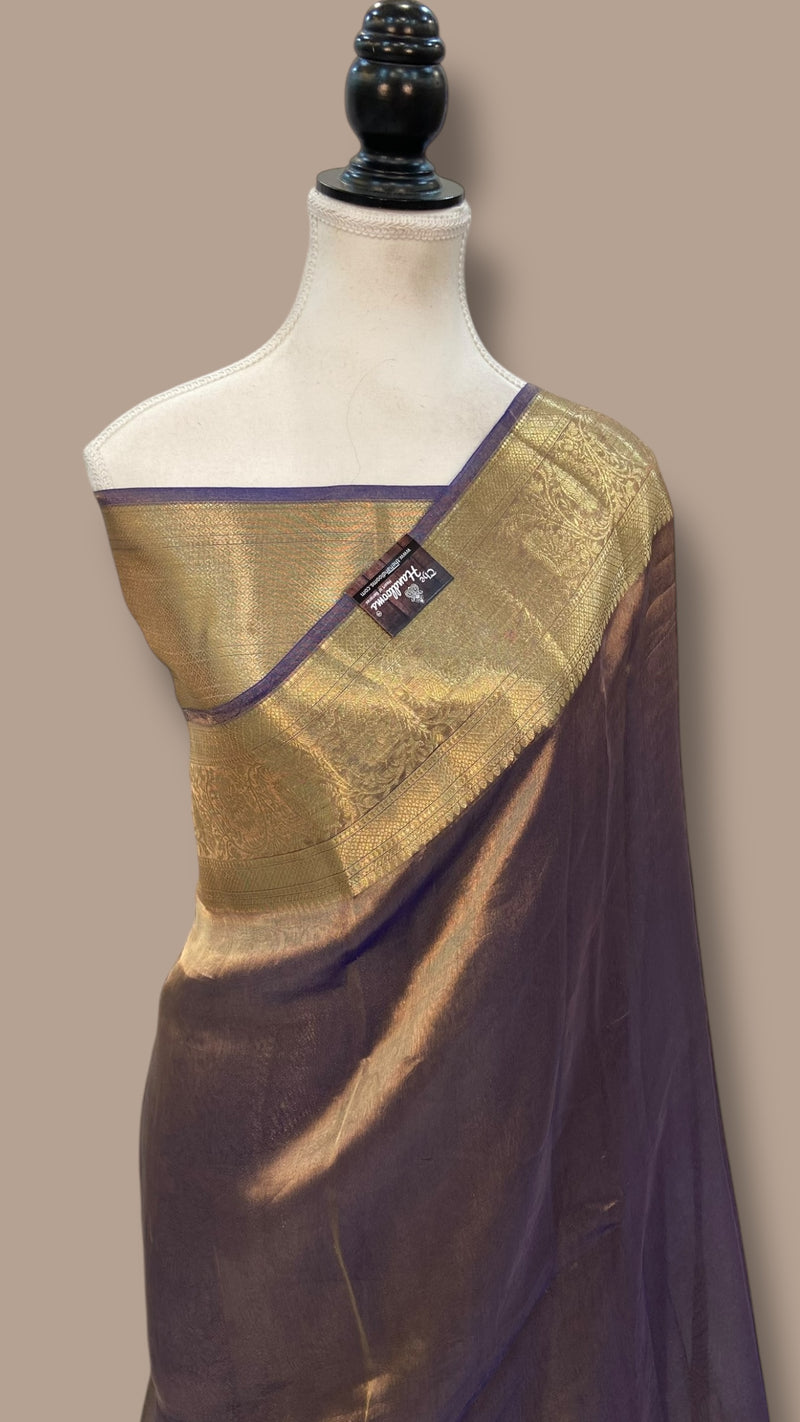 Pure Kora Tissue Handloom Banarasi Saree - The Handlooms