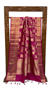 Pure Chiniya Silk Khaddi Handloom Banarasi Saree - The Handlooms