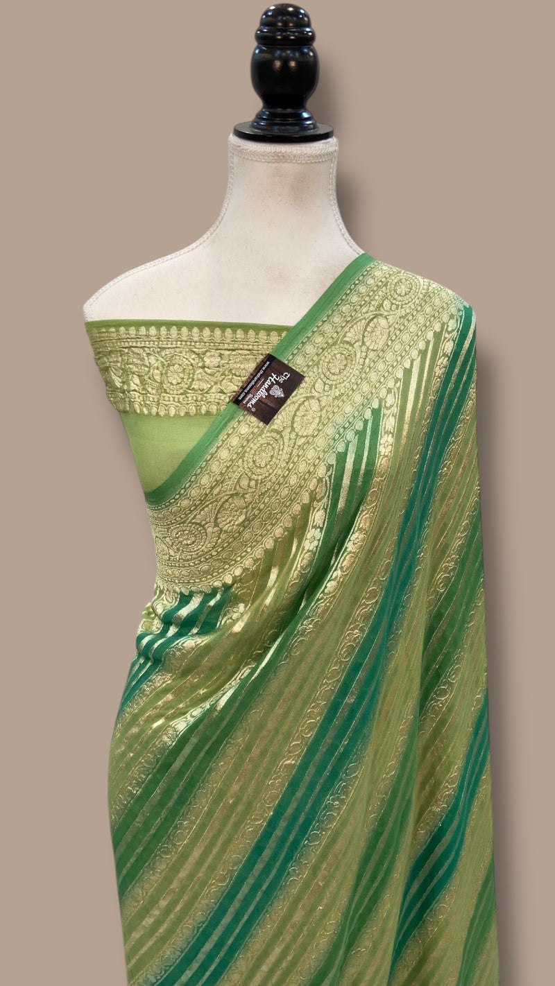 Khaddi Georgette Handloom Banarasi Saree - The Handlooms