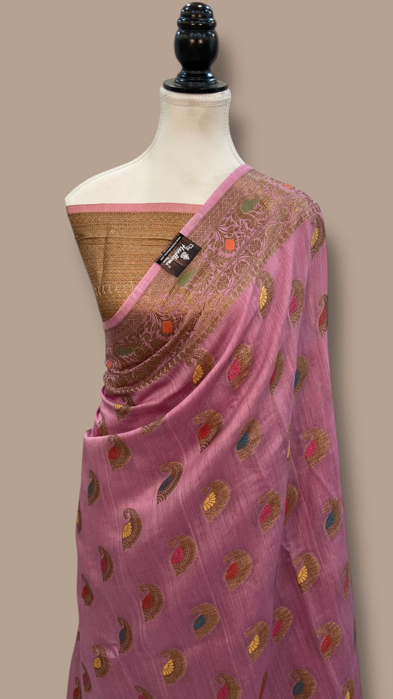 Moonga Georgette Handloom Banarasi Saree - The Handlooms