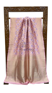 Katan Silk Banarasi Handloom Saree - All over Jaal work With Meenakari - The Handlooms