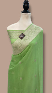 Pure Georgette Banarasi Handloom Saree - The Handlooms