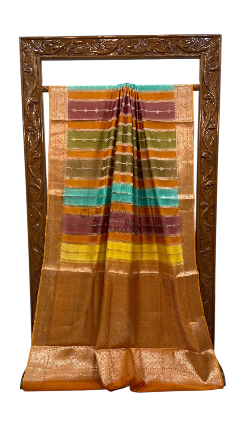 Pure Chiniya Silk Handloom Banarasi Saree - The Handlooms