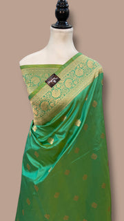 Pure Katan Silk Banarasi Handloom Saree - All over Kadua motifs - The Handlooms