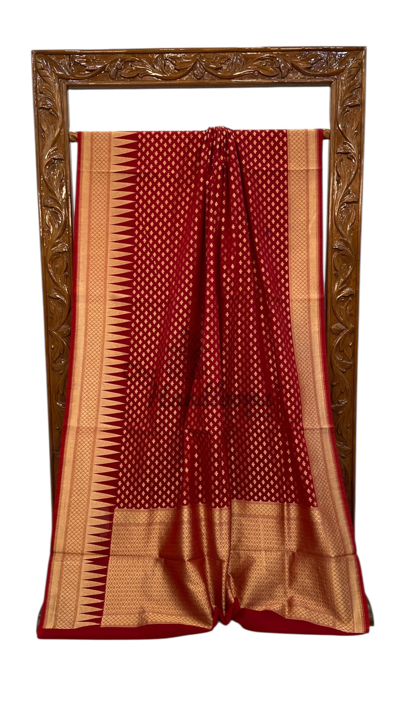 Italian Moonga Silk Handloom Banarasi Saree - The Handlooms