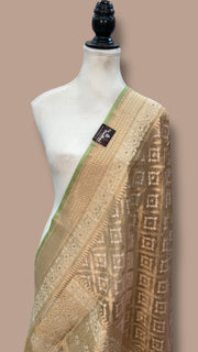 Pure Tissue Reshmi Zari Banarasi Brocade Handloom Dupatta - The Handlooms