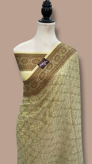 Pure Chiffon Khaddi Banarasi Saree - The Handlooms