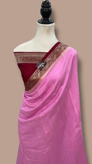 Pure Chiniya Silk Khaddi Handloom Banarasi Saree - The Handlooms