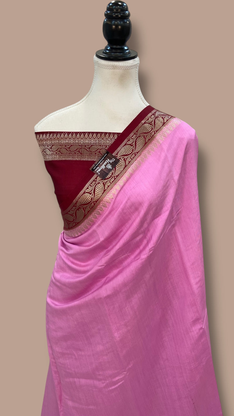 Pure Chiniya Silk Khaddi Handloom Banarasi Saree - The Handlooms