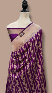 Pure Katan Silk Banarasi Handloom Saree - All over jaal work - The Handlooms