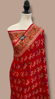 Pure Chiffon Khaddi Banarasi Saree - The Handlooms