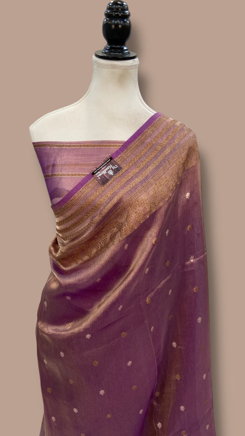 Pure Kora Tissue Handloom Banarasi Saree - The Handlooms