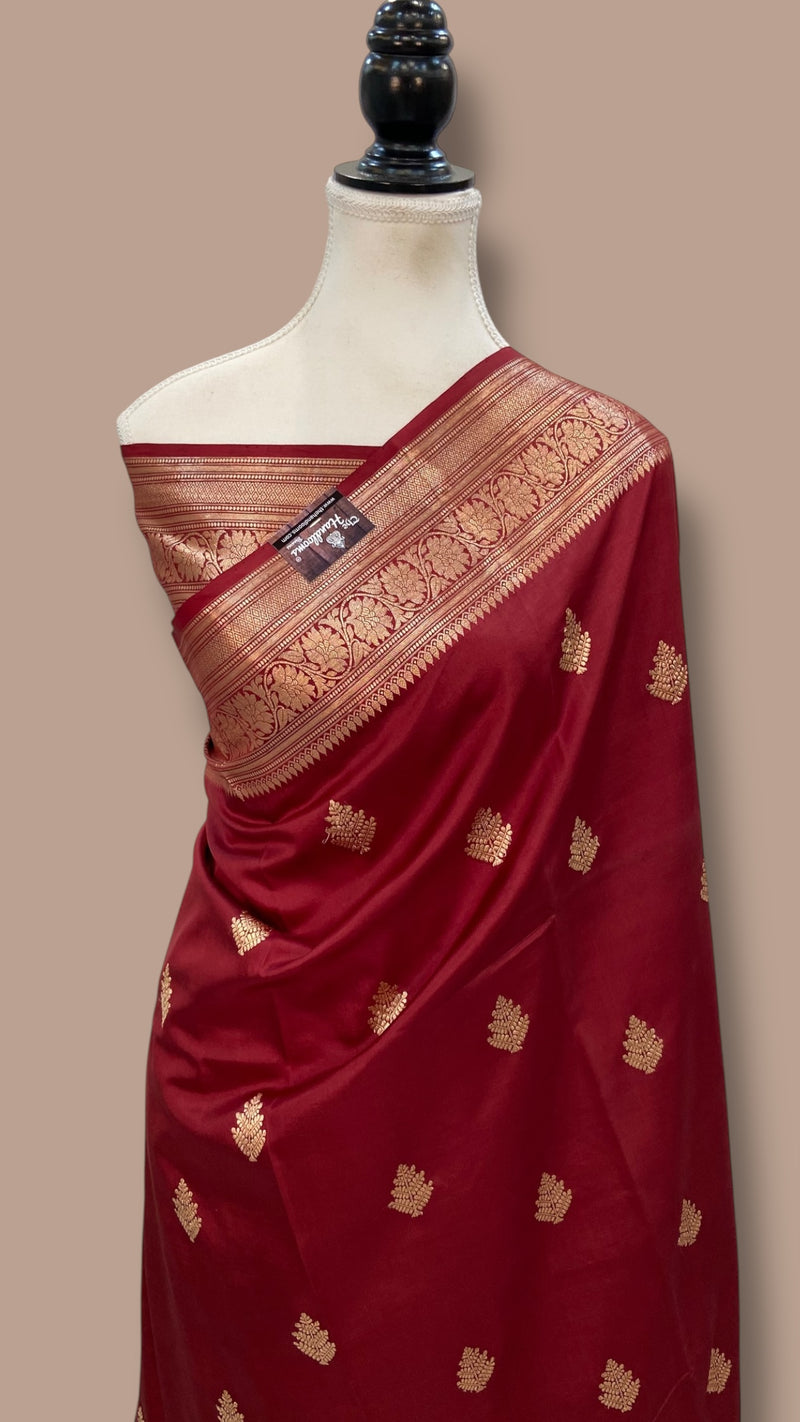 Pure Mango Silk Banarasi Handloom Saree - The Handlooms