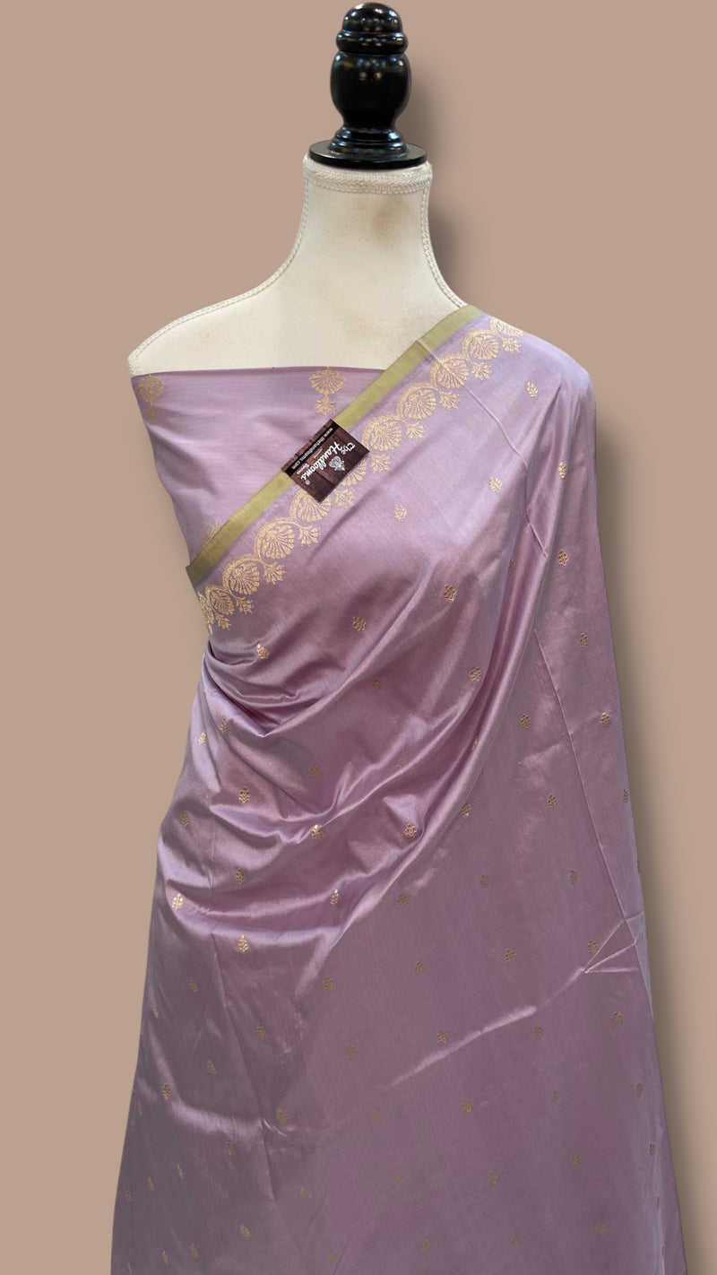 Pure Katan Silk Banarasi Handloom Saree - All Over Kadua Motifs - The Handlooms