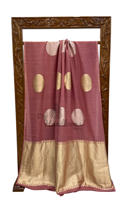 Moonga Georgette Handloom Banarasi Saree - The Handlooms