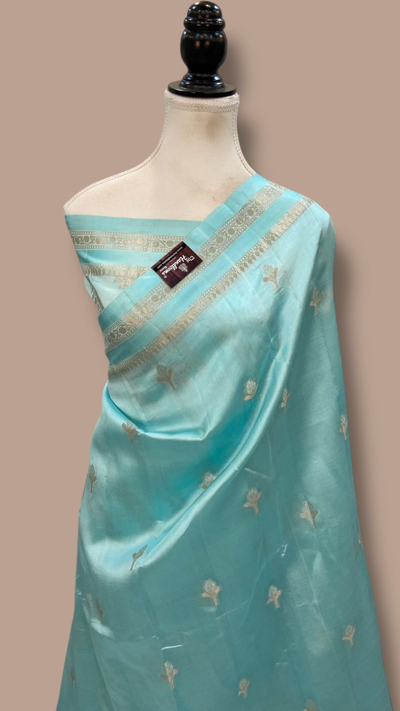 Pure Mango Silk Banarasi Handloom Saree - The Handlooms