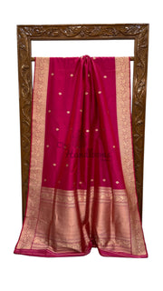 Pure Katan Silk Banarasi Handloom Saree - All Over Kadua Motifs - The Handlooms