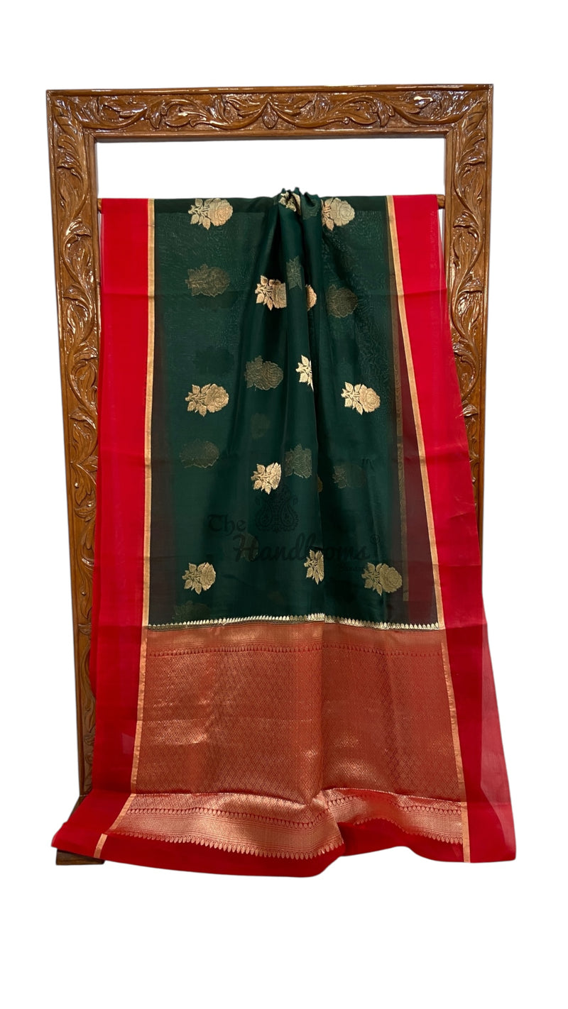 Pure Kora Handloom Banarasi Saree - The Handlooms