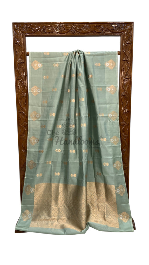 Pure Katan Silk Banarasi Handloom Saree - All over Kadua motifs - The Handlooms