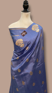 Pure Katan Silk Banarasi Handloom Saree - All over Kadua Motifs - The Handlooms