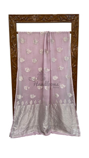 Pure Khaddi Georgette Banarasi Saree -  water zari - The Handlooms