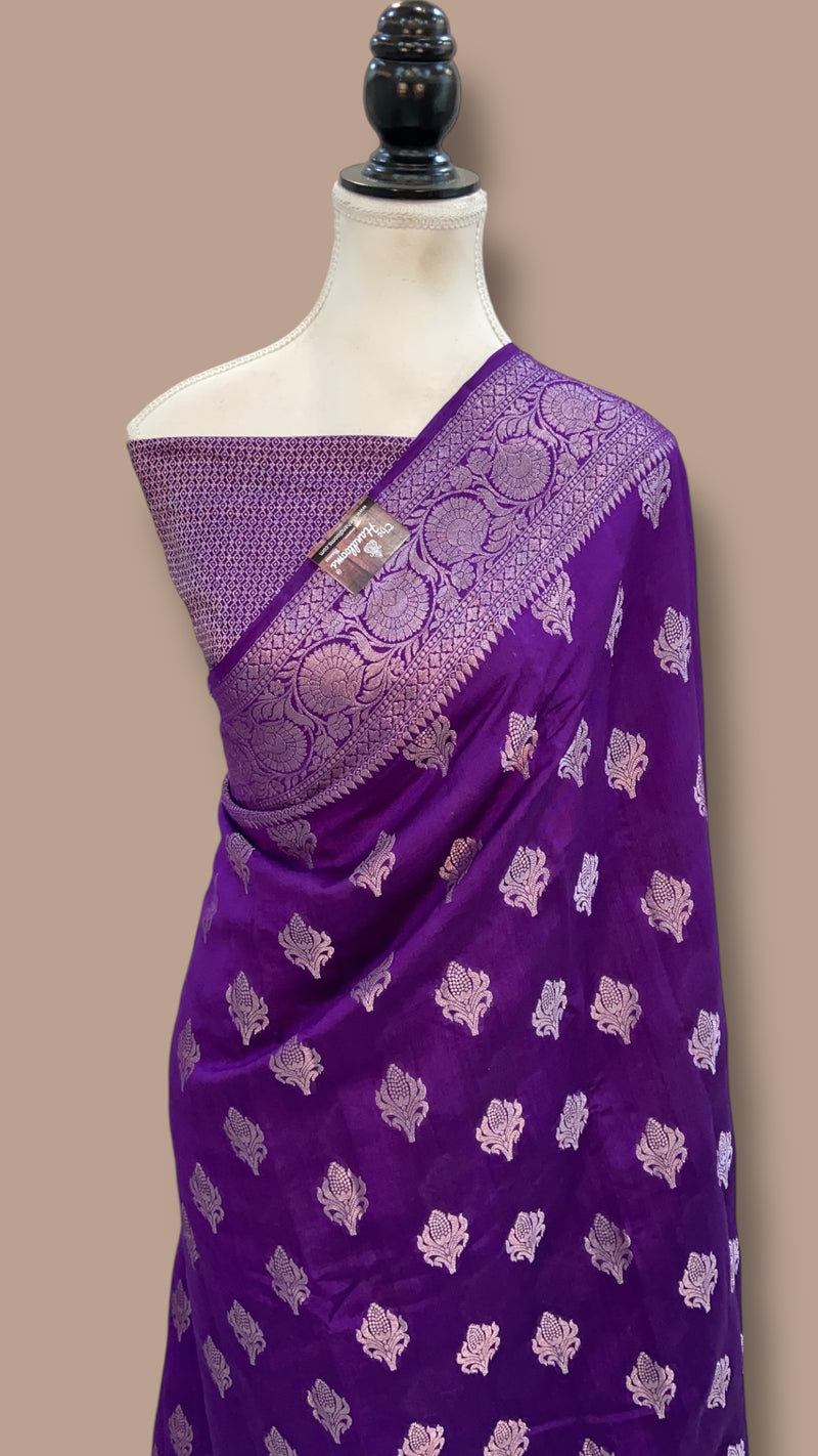 Pure Chiniya Silk Handloom Banarasi Saree - The Handlooms