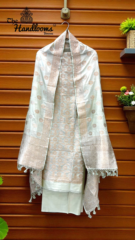 Pure Katan Silk Handlooms Banarasi Dress material - The Handlooms