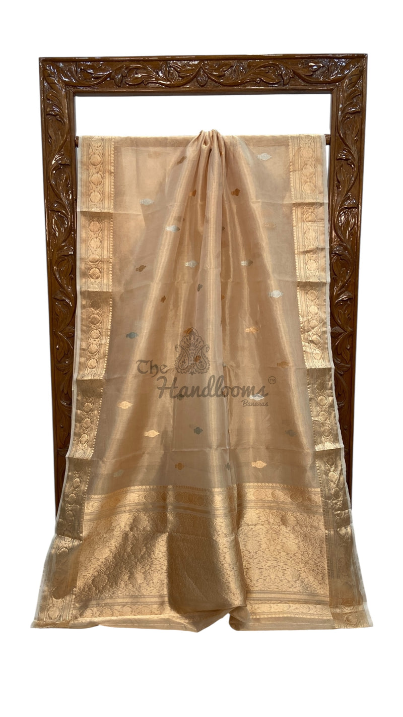 Pure Kora Tissue Handloom Banarasi Saree - The Handlooms