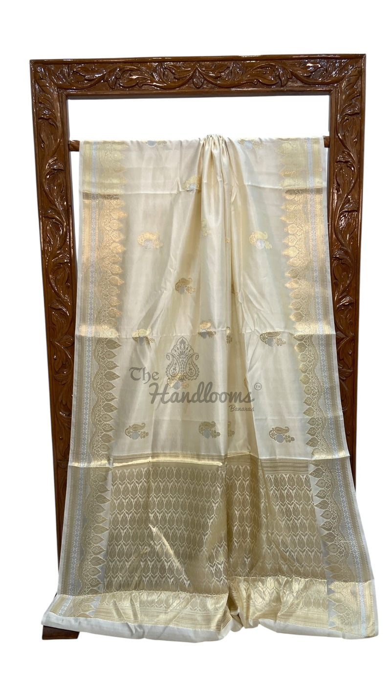 Pure Mango Silk Banarasi Handloom Saree - The Handlooms